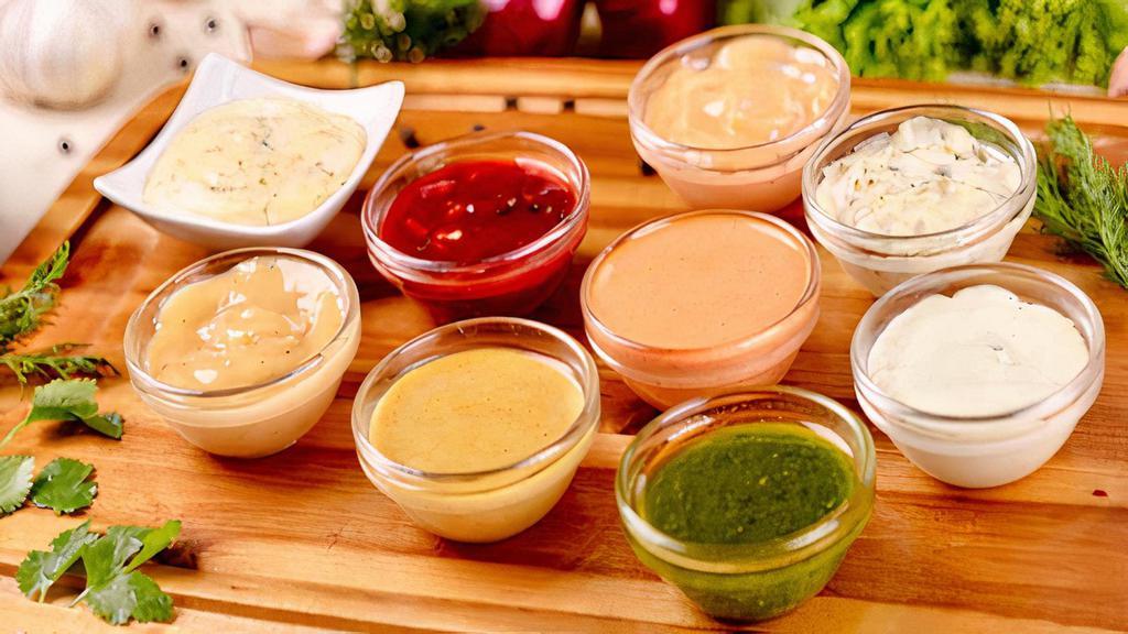 House Salsas Kit · A kit with all our house made salsas including: Salsa Verde, Salsa Roja, Chipotle Mayo, Cilantro Cream, Caesar dressing, Roasted Mexican salsa.