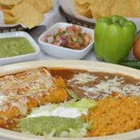 3 ENCHILADAS PLATE · With choice of meat