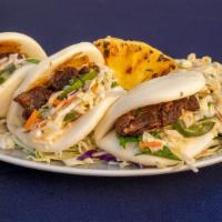 Alley 'Bao' Buns · BBQ pork or tofu. Our version of a really good taco! Delectable buns are freshly steamed and...