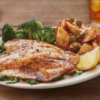 Grilled Tilapia · Two seasoned  grilled fillets.