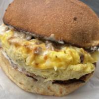 Egg & Cheese Bagel Sandwich · Fresh made bagel stuffed with fresh eggs and cheese.