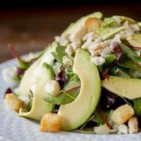 Crab and Avocado Salad · Pacific blue crab with avocado, spring mix, shaved fennel, and herbs, with lemon-ginger vina...