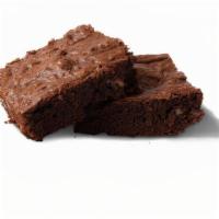 Brownie · Caramelized chocolate fudge with walnuts inside