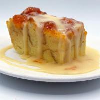 Bread Pudding · Homemade bread pudding.  Limited availability.