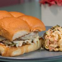 Impossible Pig Melt · Guava-smoked Impossible Pork Pattie, wasabi-lime aioli, provolone, pickled shallots, shaved ...