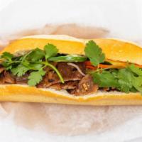 Bánh mì · Vietnamese sandwich with a choice of pork, beef, chicken, tofu, or fishcake