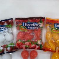 Fruity Pudding · Choose Flavor: Strawberry, Lychee, Mango.
Net Weight: 11.30 oz
