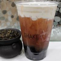 Iced Coffee with Crema · Organic Ethiopian espresso chilled over ice, top with salted crema.  Sip it or shake it to b...