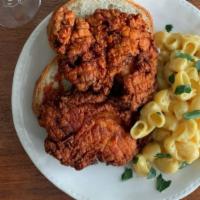 Fried Chicken Mac N' Cheese · Perfectly fried golden pieces of hand-breaded fried chicken with saucy cheese. Want to make ...