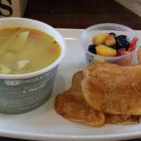 Kids Cup of Soup · Your choice of either chicken noodle or tomato basil soup served with a slice of our country...