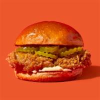 The Classic · Our signature fried chicken served on a toasted bun and topped with pickles and mayonnaise.