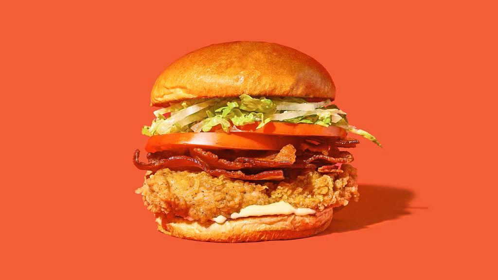 Clbt · Our signature fried chicken served on a toasted bun and topped with crisp bacon, lettuce, tomato, and mayo.