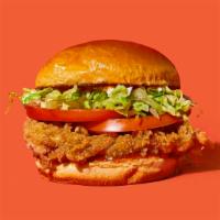 Spicy Buffalo · Our signature fried chicken served on a toasted bun and topped with lettuce, tomato, blue ch...