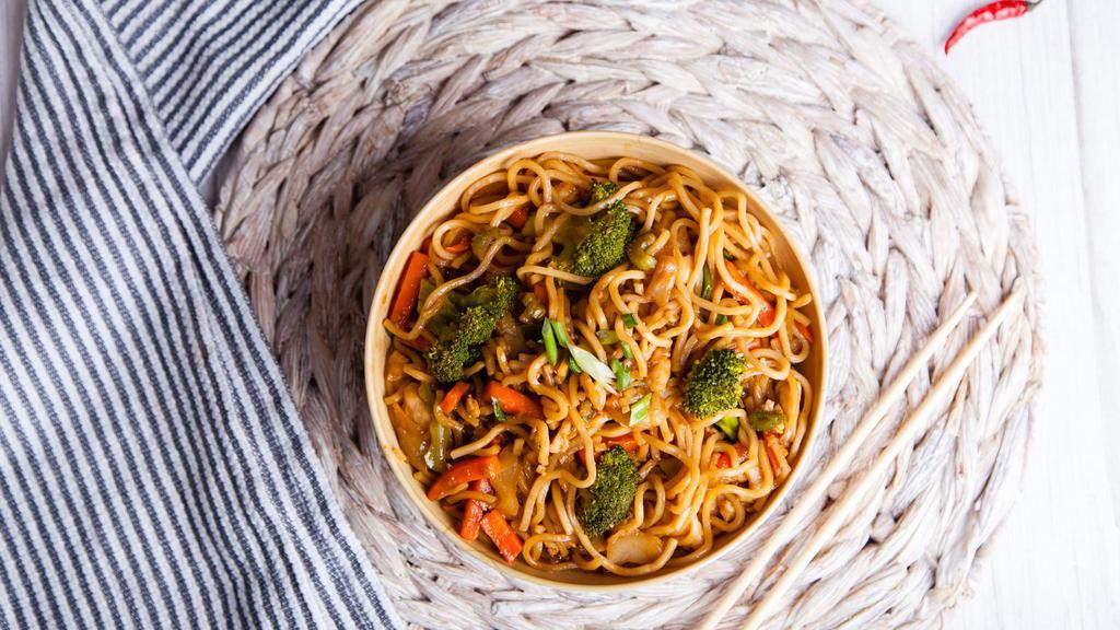 Mixed Vegetable Chow Mein · Veggies tossed in chow mein noodles.