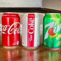 Soda · Coke, Diet coke, and 7up