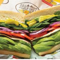 California · Avocado and a choice of cheese. Includes: Mayonnaise, dill pickles, tomatoes, red onions, sp...
