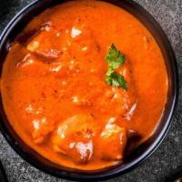 *Chicken Tikka Masala · Chef recommended. Gluten-free. Mild. chicken marinated and cooked in clay oven then tossed w...