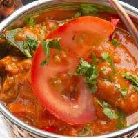 *Lamb Hyderabadi Curry · Chef recommended. Gluten-free, nut-free, no onion no garlic. Mild. lamb cooked in a spicy hy...