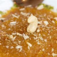 *Moong Dal Halwa · Gluten-free. yellow mung bean lentil, sugar, cardamom, saffron, nuts & desi ghee.