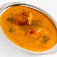 Chicken Tikka Masala · Barbequed boneless chicken breast sauteed in sauce with herbs and spices.