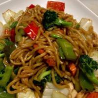PAD CHOW MEIN · Pan-fried yellow noodle with mix vegetables, your choice of meat