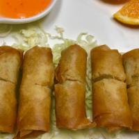 VEGGIES ROLL · Deep fried spring roll stuffed with shredded cabbage, carrots and silver noodles served with...