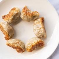 Pot Stickers (6) · Home and freshly made with ground pork and vegetables.