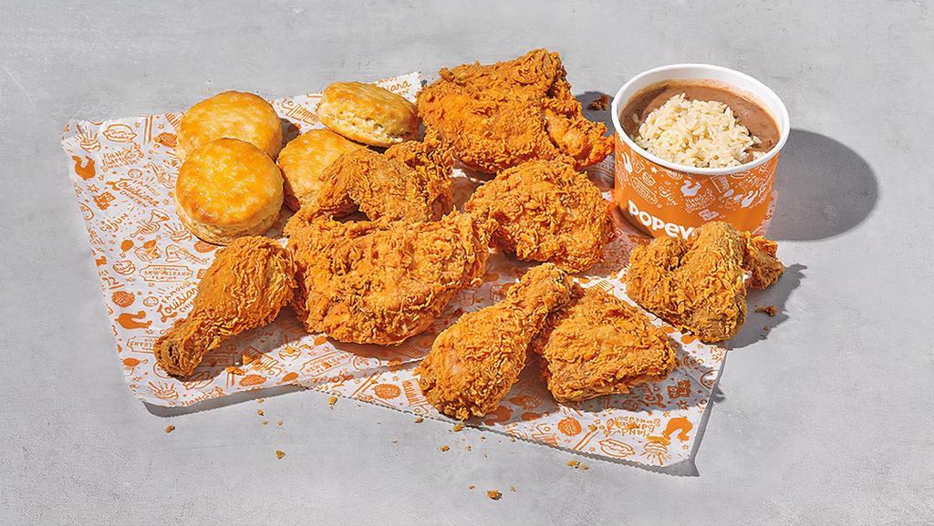 Chicken - Chicken Only (8) · Eight pieces of marinated chicken, hand-battered, hand-breaded, and bursting with bold Louisiana flavour. 240-800 cal.
