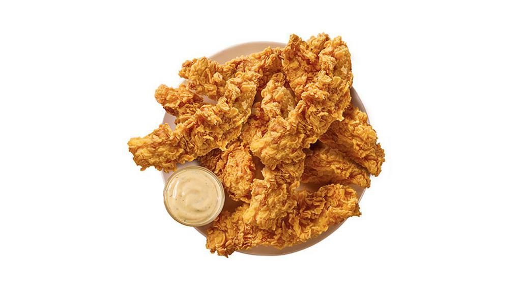 08pcs Chicken Tenders Only · 8 pieces of Popeyes' 100% whole breast meat tenders, slow marinated in a unique blend of Louisiana seasonings, then hand-battered and cooked fresh.