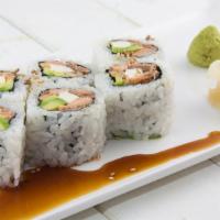 Seattle Roll · Broiled salmon skin, avocado and cream cheese.