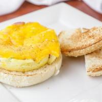 Veggie Eggwich · Bagel with Egg, Tomato, Onion, Mushroom and Bell Pepper