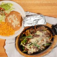 Alambres · Mexico City, Chilango's favorite street dish. Chopped grilled steak, chorizo and bacon, mixe...