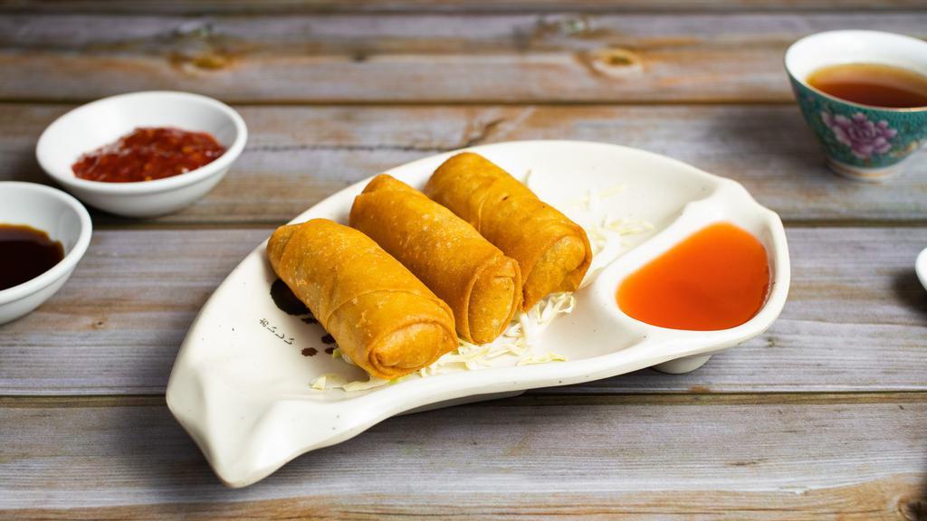 Fried Spring Roll · Fresh vegetables and mushroom wrapped in a wrapper and fried until golden crisp.
