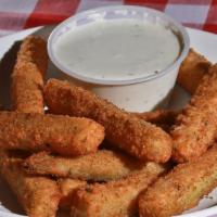 Zucchini Sticks · Served with Cool Ranch Dressing