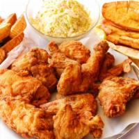 #4 (16pc) Chicken Dinner · Includes Quart Coleslaw, Garlic Bread & Wedge Cut Potatoes 4-Breasts, 4-Thighs, 4-Legs & 4-W...