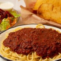 Spaghetti Ala Carte/Dinner · Ala Carte includes(Plate of Spaghetti with 2 slices Garlic Bread)
Dinner includes(Plate of S...