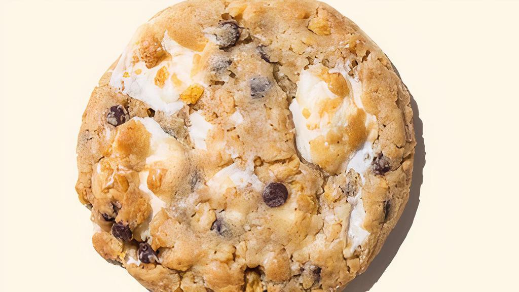 Cornflake Chocolate Chip Marshmallow Cookie · A crunchy, chewy riff on the classic chocolate chip, packed with cornflakes and marshmallows.