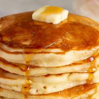 Pancakes · 2 fluffly pancakes.