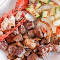 Hibachi Imperial Special · Filet mignon, lobster, shrimp.   Comes w/ onion soup, salad, shrimp appetizer, hibachi veget...