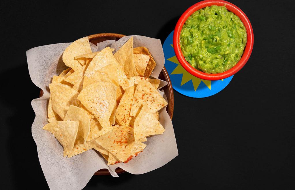 Chips and Guacamole · Tortilla chips with housemade fresh guacamole.