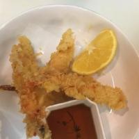 Shrimp Tempura · Four shrimps.