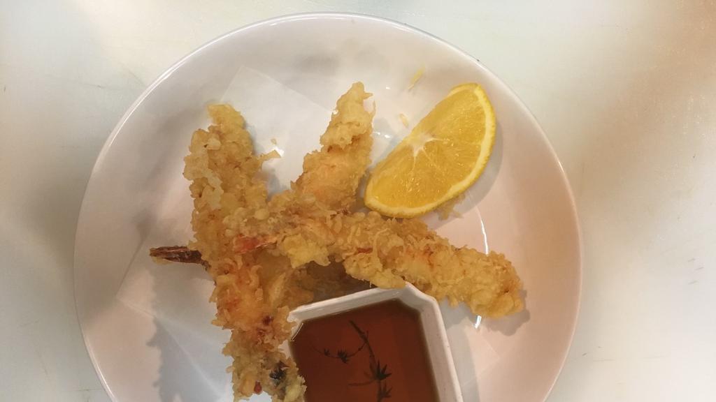 Shrimp Tempura · Four shrimps.