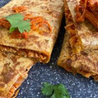 Chipotle Chicken Quesadilla · Sautéed chicken breast dipped in chipotle sauce, melted pepper jack cheese and sundried toma...
