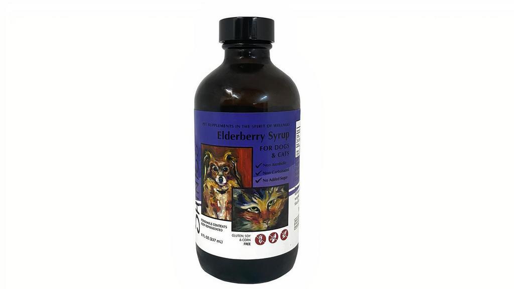 Elderberry Syrup 8 Oz · Cleanse your critters immune system with Shinto’s Elderberry Syrup. Made with a high concentration of elderberries, naturally occurring antioxidants and 60% Vitamin C, our Elderberry Syrup is excellent for restoring and maintaining overall health and vitality.