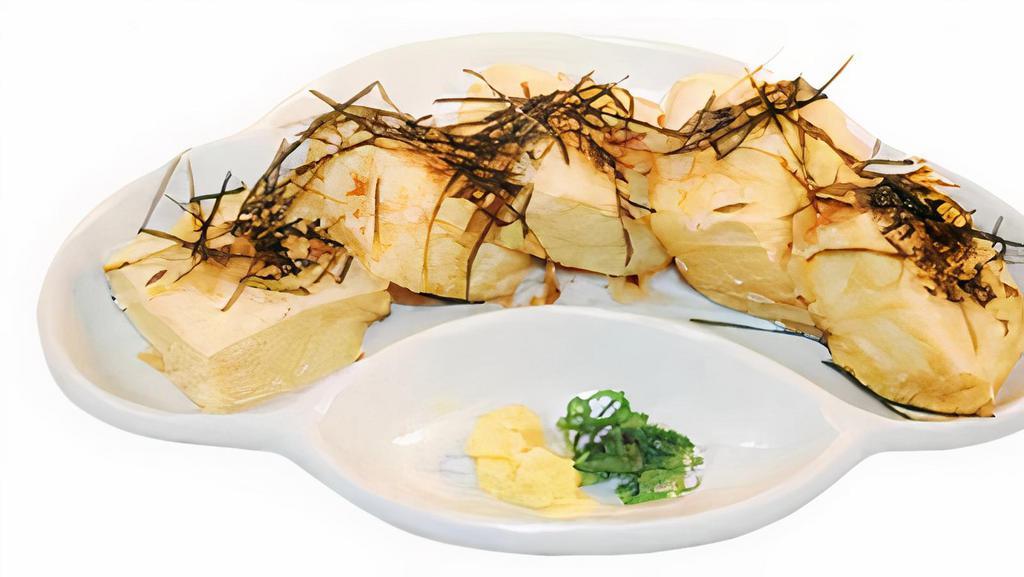 Agedashi Tofu · Deep fried tofu with lightly seasoned sauce. * 
 
*Special soup