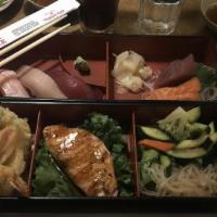 Bento Special · Choice of beef, chicken or salmon teriyaki, tempura, sushi, sashimi, oshitashi.
