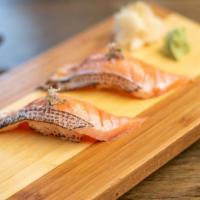 Sake Sashimi · Five pieces of salmon.