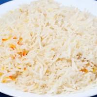 Plain Rice · Steamed basmati zafran rice.
