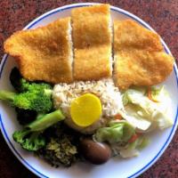 D.3. Fish Fillet Rice Plate / 魚排飯 · 
