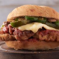 Spicy Jalapeño Fried Chicken Sandwich · Hand-breaded, golden-fried chicken, served and jalapeños with your choice of toppings.